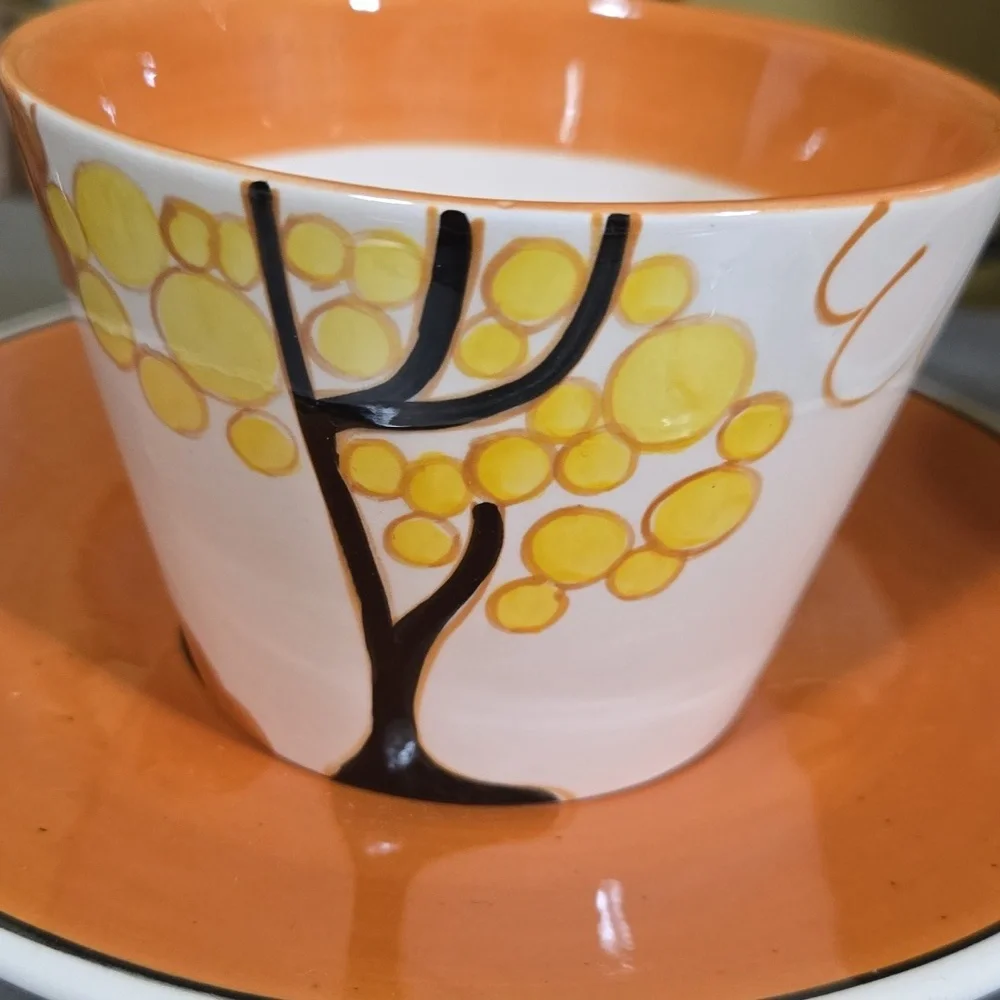 Colorful Geometric Art Deco Tea Set - Picture 3 of 8